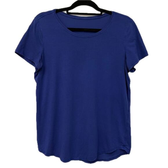 Lululemon Love Tee II Curved Hem Crewneck Purple Size 8 Short Sleeve T-Shirt Top - Picture 1 of 5